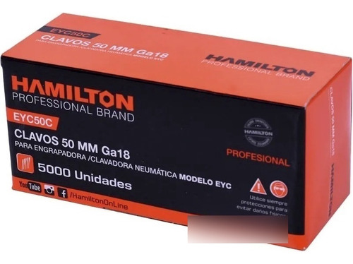 Clavos Hamilton Para Clavadora Neumatica 50mm X 5000u Eyc50c