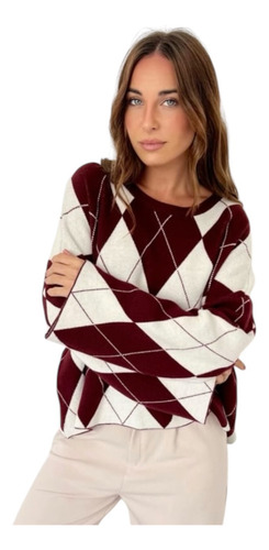 Sweater De Bremeer Rombos Mujer Moda