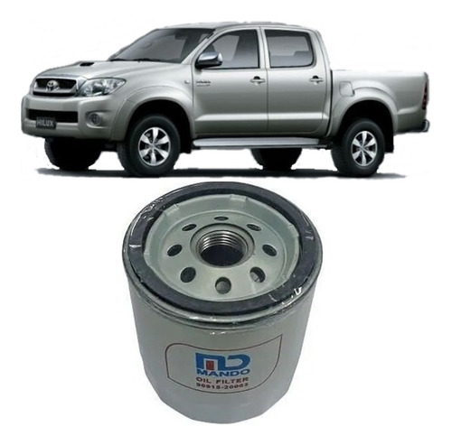 Filtro De Oleo Toyota Hilux 1kd 2005 A 2012 3.0