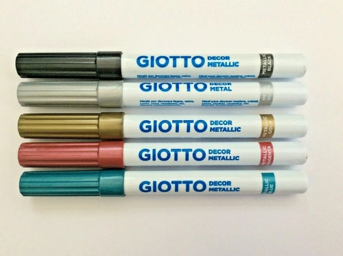 Marcadores Decor Metal 5 Colores Giotto
