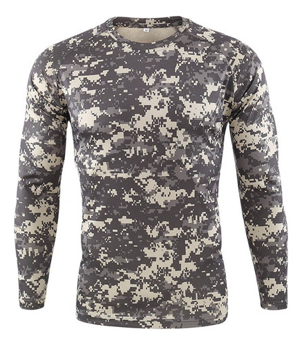 Blusa De Manga Larga De Camuflaje De Secado Rápido Para Homb