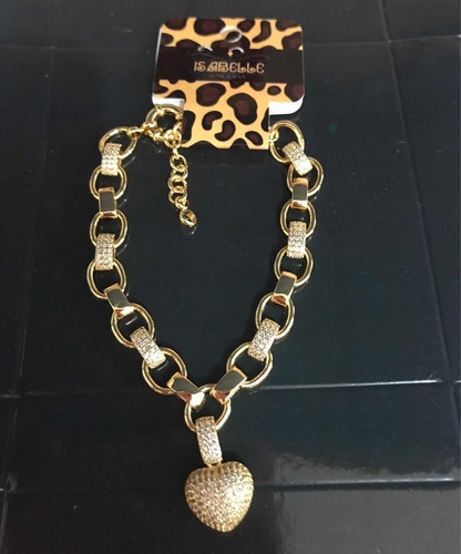 Pulseira Feminina,cravejada Com Zircônia Banhada A Ouro!