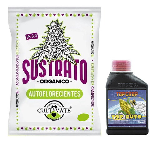 Sustrato Cultivate Autofloreciente 80lt Top Crop Auto 250ml