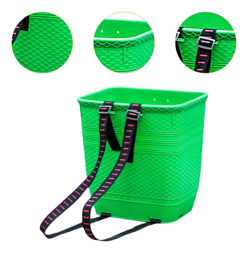 Cesta De Armazenamento Para Colheita De Frutas, Verde Eu