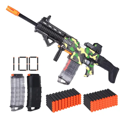 Electric Automatic Toy Gun Coolfox For Nerf Sniper W/ 100 Da
