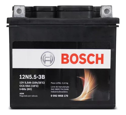Bateria De Moto Bosch 12n5.5-3b 12v