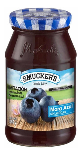 Mermelada De Mora Azul Smuckers Sin Azúcar 365 G