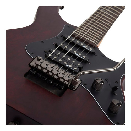 Guitarra eléctrica Schecter Banshee-6 FR SGR de tilo walnut satin con diapasón de palo de rosa