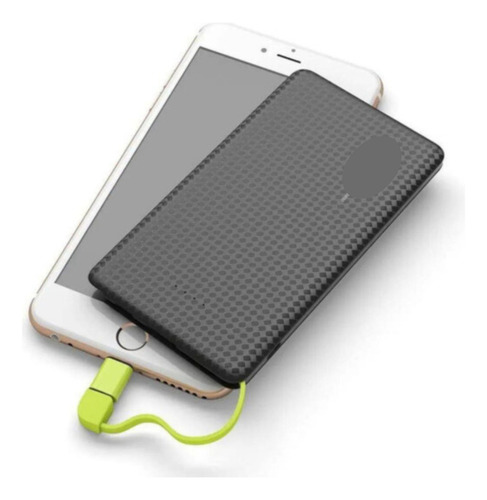 Carregador Portatil Celular iPhone Samsung Bateria 5000mha Cor Preto