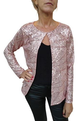 Chaqueta Spolverino Bolero Fiesta Mujer Lentejuelas