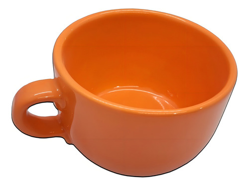 Tazón Cerealero Taza Grande De Cerámica Pettish Online Vc Color Naranja