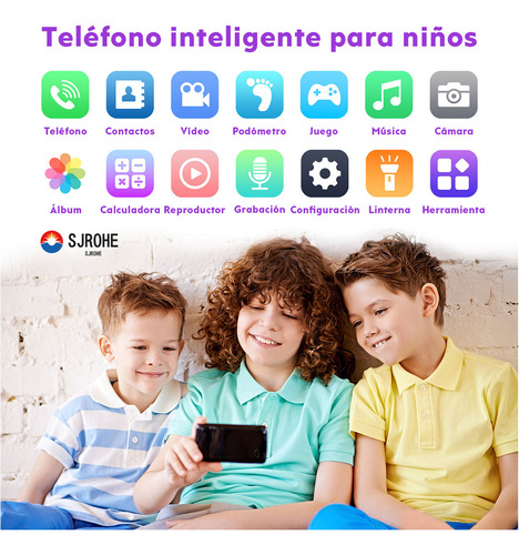 Teléfono Móvil Para Niños Teléfono Llamada 2g Inteligente Para Niños Con Ranura Para Tarjeta Sim,equipado Con Cpu Mtk6262d Y Lente Cmos Admite Tarjeta Tf Children Smartphone Móvil Para Llamadas Niño