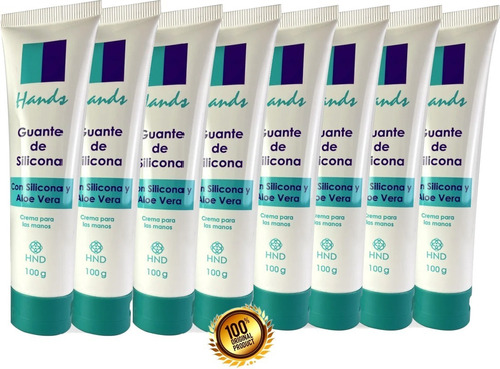 Pack 8u. Crema De Manos Guante Silicona Hinode Regalo Mujer 