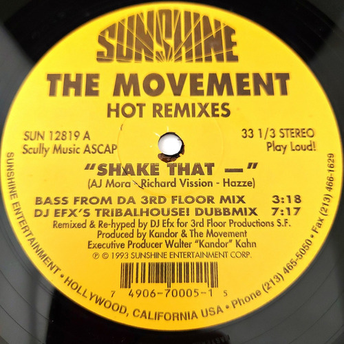 The Movement - Shake That? (hot Remixes)   Import Usa  Lp