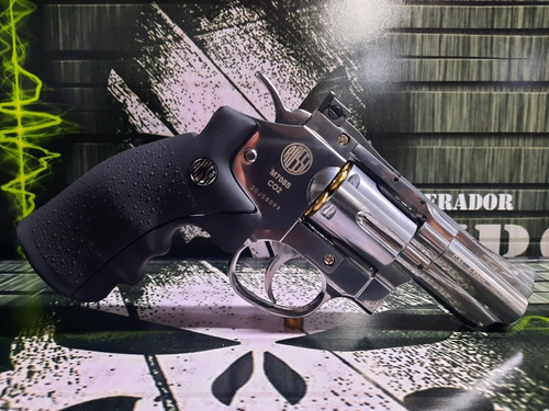 Imagem 8 de 9 de Airgun Pistola Revólver Rossi Cromado 708s 2 Polegadas Novas