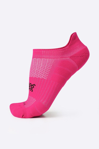 Meia Curta Para Corrida Hupi Running Pro Invisível Rosa Neon