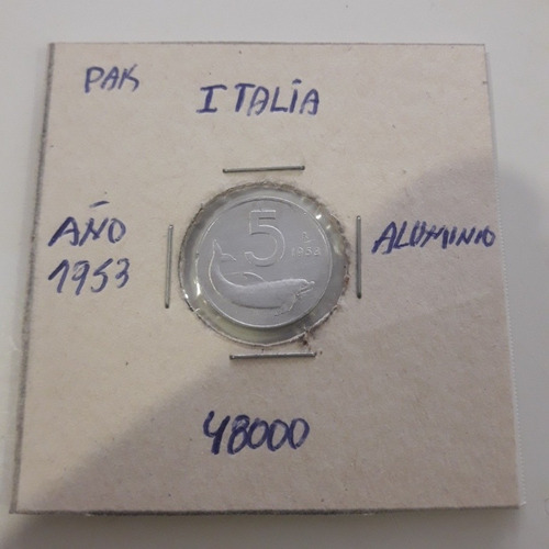 Moneda De Italia De Aluminio 