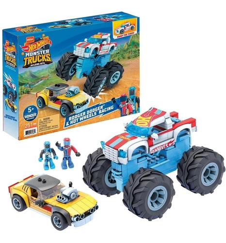 Juguete Construcción Mega Construx Hot Wheels Rodger & Dodge