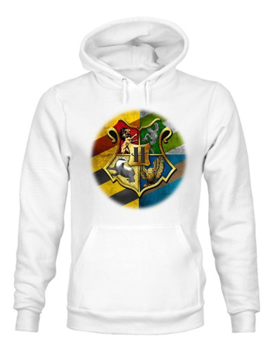 Buzo Harry Potter Casas Logo  Saco Capota Deportivo 