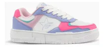 Comprar Zapatillas Footy Moda Kicks Star Blanco Lila Niñas