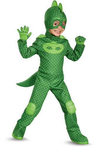 Disfraz Talla 3t-4t Para Niño Gekko, Pj Masks - Halloween 