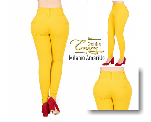 Pantalón De Vestir Dama De Color Strech Jeans Mujer