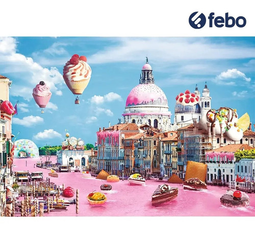 Juego De Mesa Puzzle Trefl Dulces En Venecia 1000 Pzs Febo