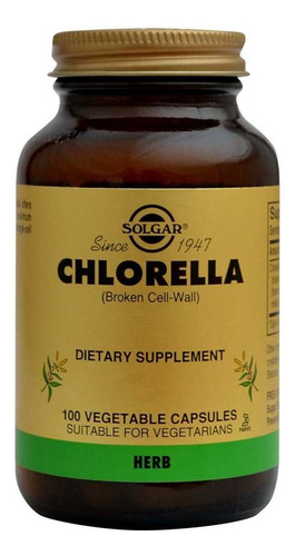 Chlorella-100 Vegi-caps Sabor Sin sabor