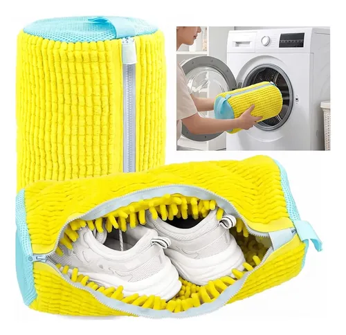 Bolsa Funda Para Lavado Zapatillas Reutilizable Lavarropas Amarillo Y Celeste