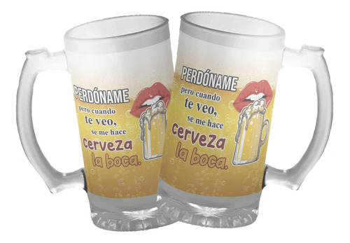 Jarra Cervecera 500ml Frases Cerveceras Sublimacion