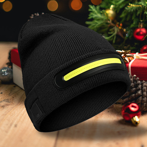 Gorra De Punto Cálido A Prueba De Frío Con Iluminación Led U