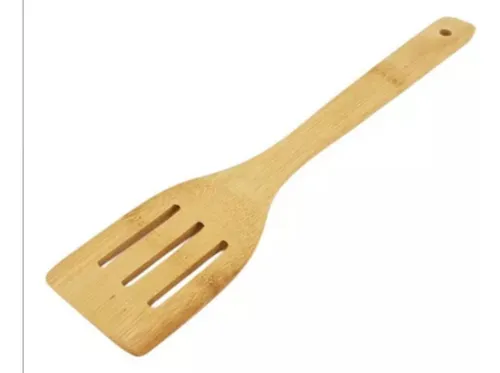 Espatula Ranurada Para Cocina De Bambú 50cm