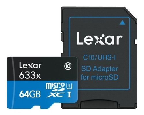 Tarjeta De Memoria Lexar 16gb Microsdhc 633x Con Adaptador S