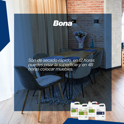 Bona Wave 2k Base Agua Pisos/muebles Acabado Semimate
