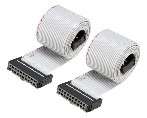 Uxcell Idc Cable Puente (20 Pine Flexiblecolor Gris 26.0 In