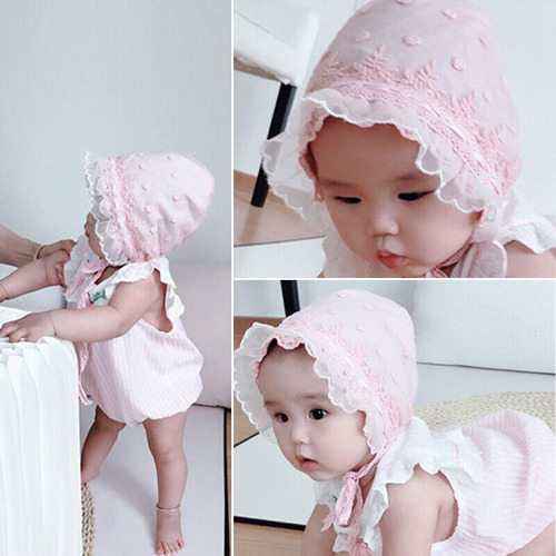 Gorro Para El Sol De Lolita Con Encaje Para Bebé Niña