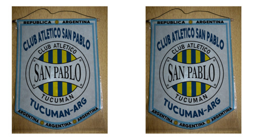 Banderin Grande 40cm Club San Pablo Tucuman