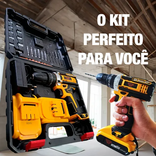 Parafusadeira Sunto DW21 Furadeira Impacto 2 Baterias Rapidão Net