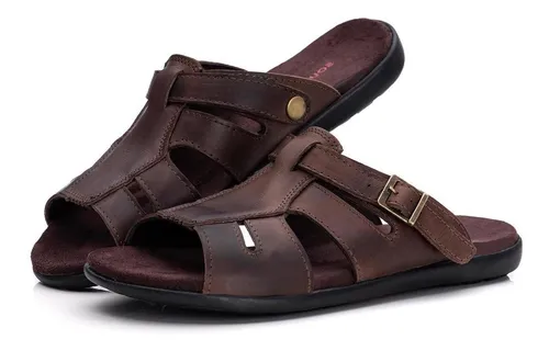 Mercado livre sandalias masculinas em couro hot sale
