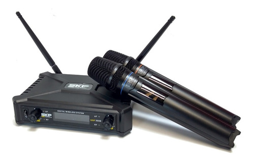 Micrófonos SKP Pro Audio UHF-300D dinámico cardiode negros