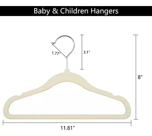 GoodtoU Perchas de terciopelo para niños paquete de 30 perchas de bebé para  armario perchas de terciopelo antideslizantes para ropa de niños