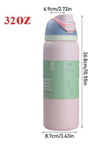 Botella De Agua Aislante De Acero Inoxidable Para Viajes Dep