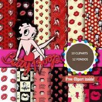Comprar Kit Imprimible Betty Boop - 10  Clipart 12 Fondos Ver Promo