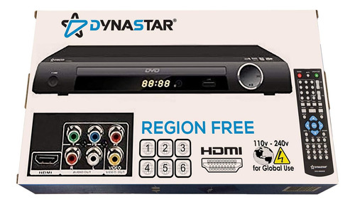 Región Dvd Free Dvd Dynastar Dvd-x9000hd Con Salida Hdmi, In