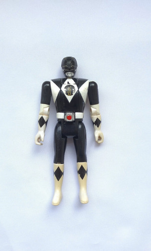 Boneco Power Ranger Might Morphin Vira A Cabeça  Preto