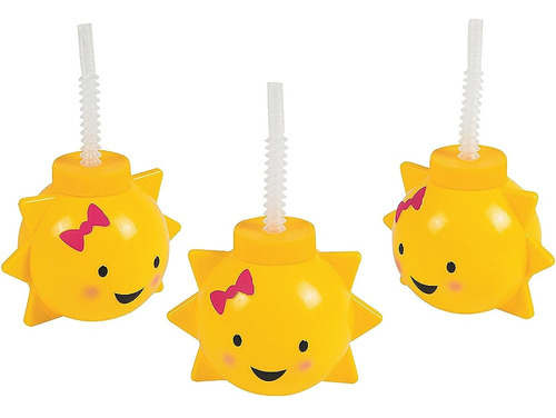 Fun Express You Are My Sunshine Cups With Straws - Party Sup