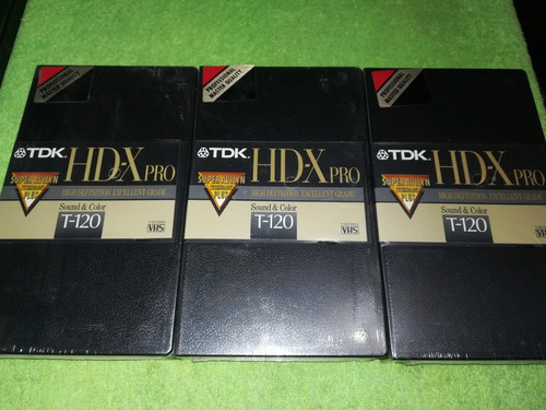Eam Pack De 3 Vhs Tdk Hd-x Pro T 120 Made In Japan Sellados