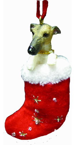 Figura Decorativa Con Diseno De Galgo De Navidad Con  Papa N