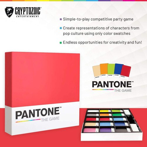 Cryptozoic Entertainment Pantone: The Game - Juego De Fiesta Competitiva Fácil De Jugar - A Partir De 8 Años - Crea Personajes De Cultura Pop Utilizando Solo Muestras De Color Y Tu Propia Creatividad
