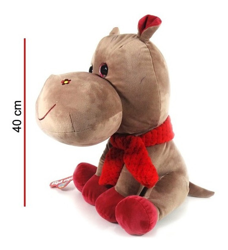 Peluche Hipopotamo Con Bufanda 40 Cm Phi Phi 5357